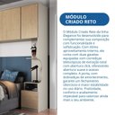 Ver imagem 6 de Mesa de Cabeceira Modulada Reto 1 Porta 2 Gavetas Elegance Marrom
