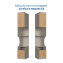 Ver imagem 4 de Mesa de Cabeceira Modulada Reto 1 Porta 2 Gavetas Elegance Marrom