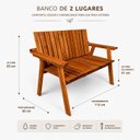 Ver imagem 3 de Banco de 2 Lugares em Madeira Maciça