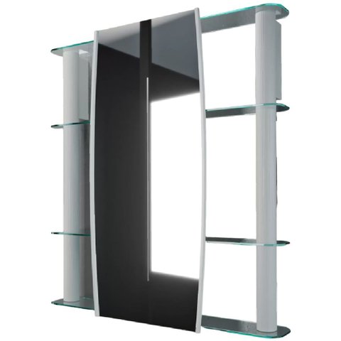 Armario 80x64cm Sobrepor Slip I Silver 23094 Cris-metal