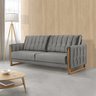 Sofá Living Lottus 1,70m Pés Madeira Veludo - Hungria House:cinza - 1