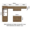 Ver imagem 4 de Armário de Cozinha Completa 350cm Rustic Stella Madesa 01