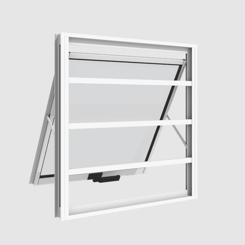 Vitrô Alumínio Branco Maxim Ar c/Grade Horizontal Confort - 60x80