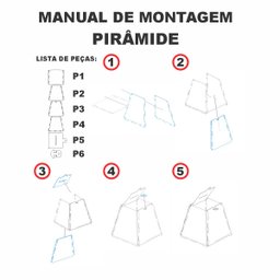 Urna Acrílico Sorteio Caixa Sugestões Pirâmide 15 X 15 Cm - 3