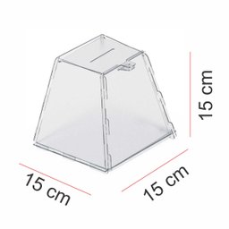 Urna Acrílico Sorteio Caixa Sugestões Pirâmide 15 X 15 Cm - 2