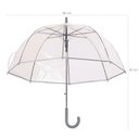 Ver imagem 3 de Guarda Chuva Automático com Cabo Curvo Sombrinha Transparente e Cinza Fazzoletti