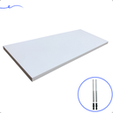 Ver imagem 1 de 1 Prateleira Branca 50X20 Com Suporte Flutuante Mdf Organizadora Decoração Cozinha Quarto Banheiro