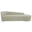 Ver imagem 3 de Kit Sofá Curvo França 180cm Ld. e 2 Poltronas Luiza Max Conforto, Bouclé Verde Oliva