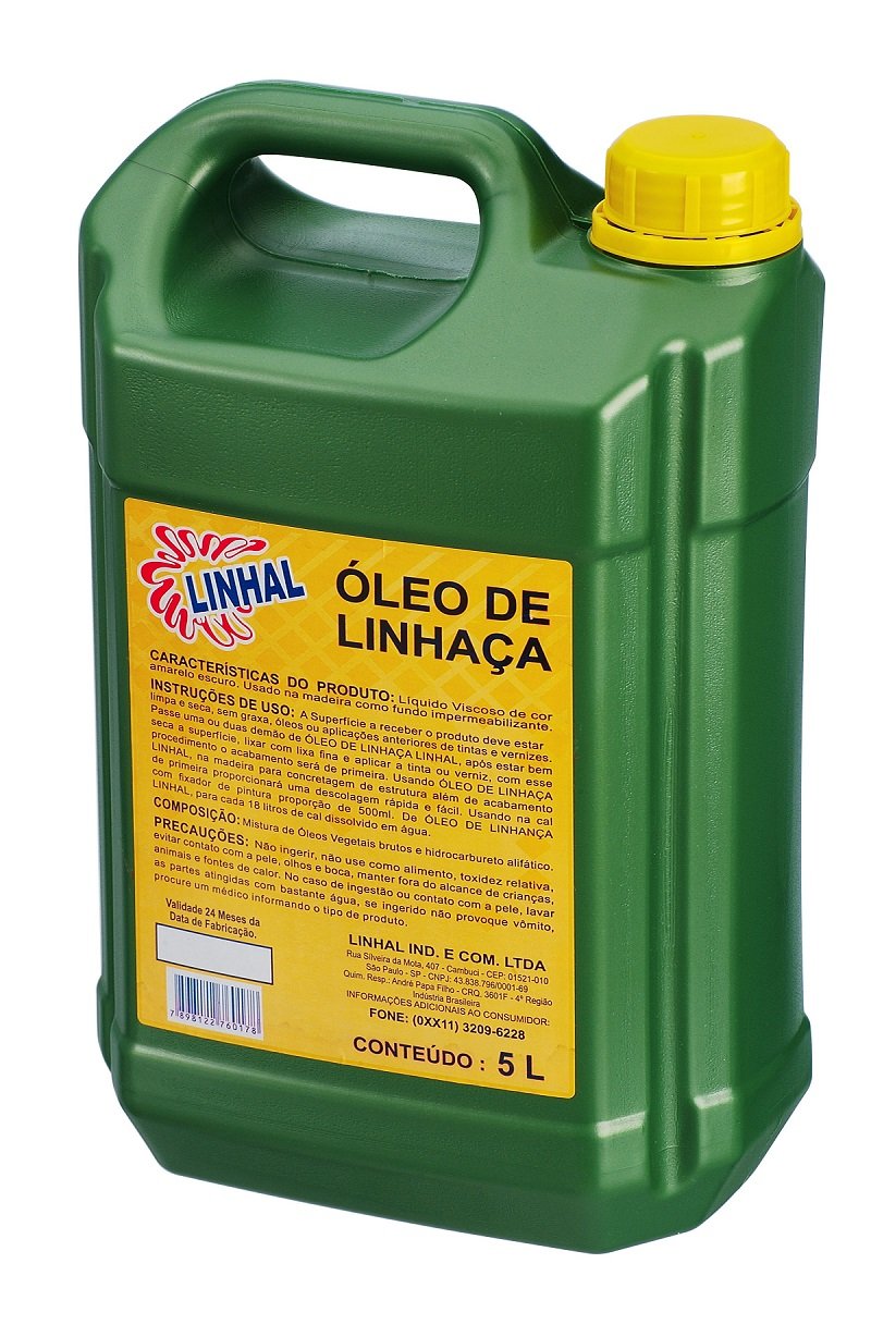 Óleo de Linhaça 5l Madeira Impermeabilizante Linhal - 1