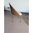 Ver imagem 5 de Kit 2 Cadeiras Jantar Linho Off White Caramelo Pré Montada