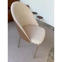 Ver imagem 6 de Kit 2 Cadeiras Jantar Linho Off White Caramelo Pré Montada