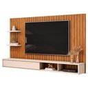 Ver imagem 1 de Painel Ripado Tv 60 Pol com Bancada Suspensa 179cm Joan D05 Freijó Off White - Lyam Decor