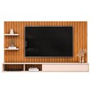 Ver imagem 6 de Painel Ripado Tv 60 Pol com Bancada Suspensa 179cm Joan D05 Freijó Off White - Lyam Decor