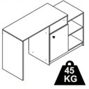 Ver imagem 3 de Escrivaninha Multiuso 01 Porta 03 Nichos 135cm Branco Proddy