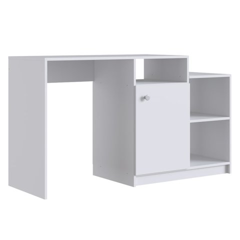 Escrivaninha Multiuso 01 Porta 03 Nichos 135cm Branco Proddy