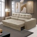 Ver imagem 1 de Sofá Retrátil e Reclinável 3 Lugares 2,30m com Molas Milena Suede Rover & Beato