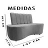 Sofa Curvo Feijão Organico Lisboa Rosa - 4