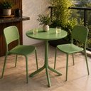 Ver imagem 4 de Mesa Redonda Livy Aurah 60x74,5cm Verde Oliva em Polipropileno Plaxmetal
