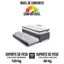 Ver imagem 7 de Bicama Box Baú Linho Cinza 88x188 com Colchão Molas Ensacadas Cama Inhouse Ecoflex