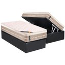 Ver imagem 1 de Cama Box Baú Solteiro: Colchão Molas Castor Bonnel Premium Tecnopedic + Base CRC Suede Gray(88x188)