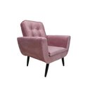 Ver imagem 1 de Poltrona Saturno para Sala de Estar Quarto Escritório Tecido Suede - Rosa