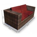 Ver imagem 2 de Conjunto de Sofá Fibra Sintética Quadrado - 1 Sofá 2L + 2 Poltronas + 1 Mesa Centro - Tecido Duna Ve