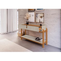 Aparador Lizz C/ 2 Gavetas e Suporte Inferior Off White Cedro - 2