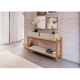Aparador Lizz C/ 2 Gavetas e Suporte Inferior Off White Cedro - 1