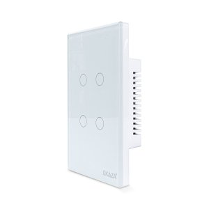 Interruptor Inteligente Wifi 4 Botões Touch Smart Ekaza Alexa e Google