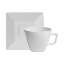 Xícara Chá 200ml com Pires Quadrada Quartier White Oxford - 3