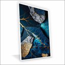 Ver imagem 1 de Quadro Folhagem Blue Canvas sem Vidro Tamanho-moldura 60x40 Caixa Cor Branca