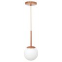 Ver imagem 1 de Pendente Jabuticaba /1 Globo de Vidro - Rose Gold