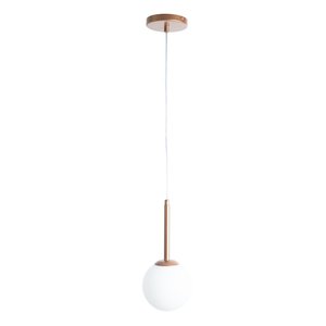 Pendente Jabuticaba /1 Globo de Vidro - Rose Gold
