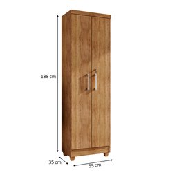 Armário Lavanderia Multiuso Isabela 2 Portas Cedro - Saga Decor - 4