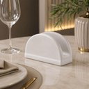 Ver imagem 3 de Porta Guardanapo Porcelana Blanc Branco 11,5x4x5,5cm Suporte Mesa Posta