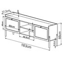 Ver imagem 4 de Rack Para TV 70 Pol Palhinha 27930 Linha Oslo Hanover Artesano