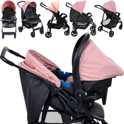 Carrinho de Bebe Bebe Conforto Moises Burigotto Ecco CZ Rosa - 3