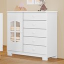 Ver imagem 1 de Cômoda Diamante 100% MDF 5 Gavetas 1 Porta