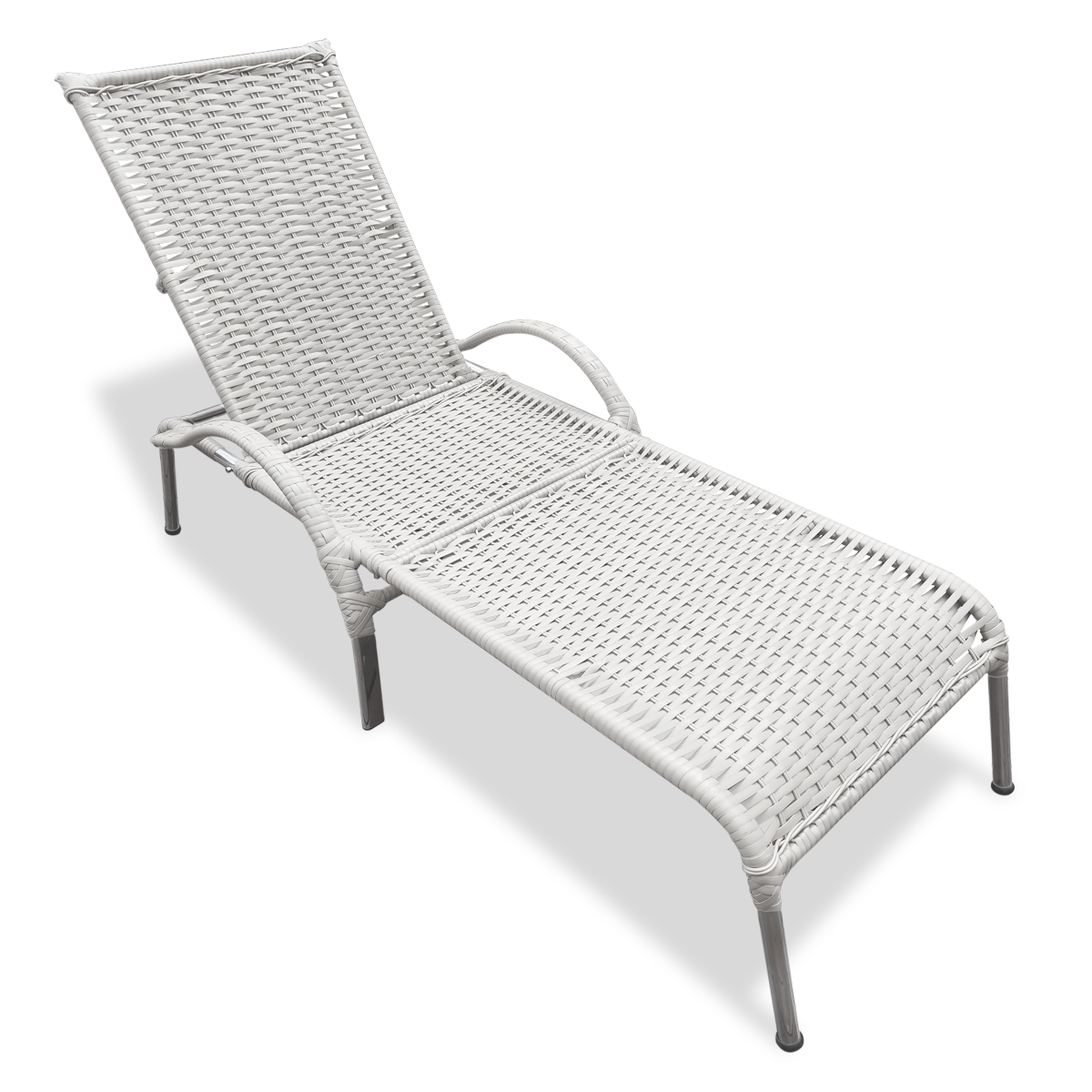 2 Cadeiras Fibra Sintética Regulável P/ Varanda Julia + Mesa Cor:branco - 4