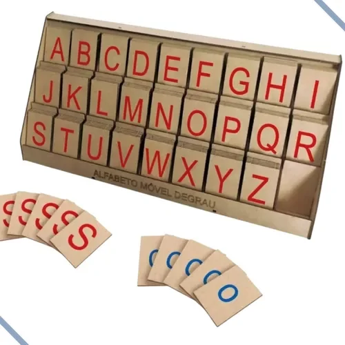 Alfabeto Móvel Degrau para Crianças Desenvolverem Jogo de Tabuleiro, 4+ Anos, Multicolorido - Brinqu - 1