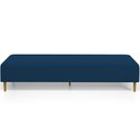 Ver imagem 3 de Kit 02 Puffs Decorativo Sala de Estar Bali W01 Pés Palito 170x60cm Suede Azul Marinho - Lyam Decor