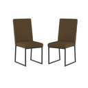 Ver imagem 1 de Kit 2 Cadeiras para Mesa de Jantar Base Industrial Preto Balaqui Marrom