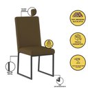 Ver imagem 4 de Kit 2 Cadeiras para Mesa de Jantar Base Industrial Preto Balaqui Marrom
