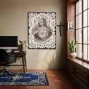 Ver imagem 1 de Quadro Decorativo Virgem Maria Renda - 70x50cm:moldura Preta