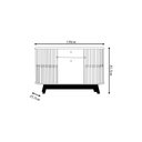 Ver imagem 4 de Buffet Decorativo Robert 3 Portas Mdp Pintura Uv Cinamomo/offwhite G97 - Gran Belo