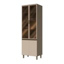 Ver imagem 6 de Cristaleira Lora 4 Portas 4 Prateleiras MDF-Vidro 71,5cm Casa 812