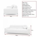 Ver imagem 4 de Sofá Arezzo 2 Lugares Pés Titânio 180cm Bouclé Off White - Sallar Home