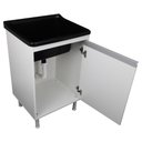 Ver imagem 4 de Tanque de Lavanderia 34 Litros Gabinete com Sifão e Válvula Cor:pretobranco