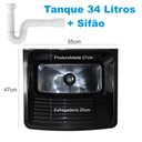 Ver imagem 5 de Tanque de Lavanderia 34 Litros Gabinete com Sifão e Válvula Cor:pretobranco
