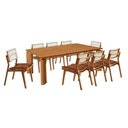Ver imagem 3 de Conjunto de Jantar Nala 8 Lugares Tampo MDF Cadeiras Eva Premium Imbuia 220cm Mobillare